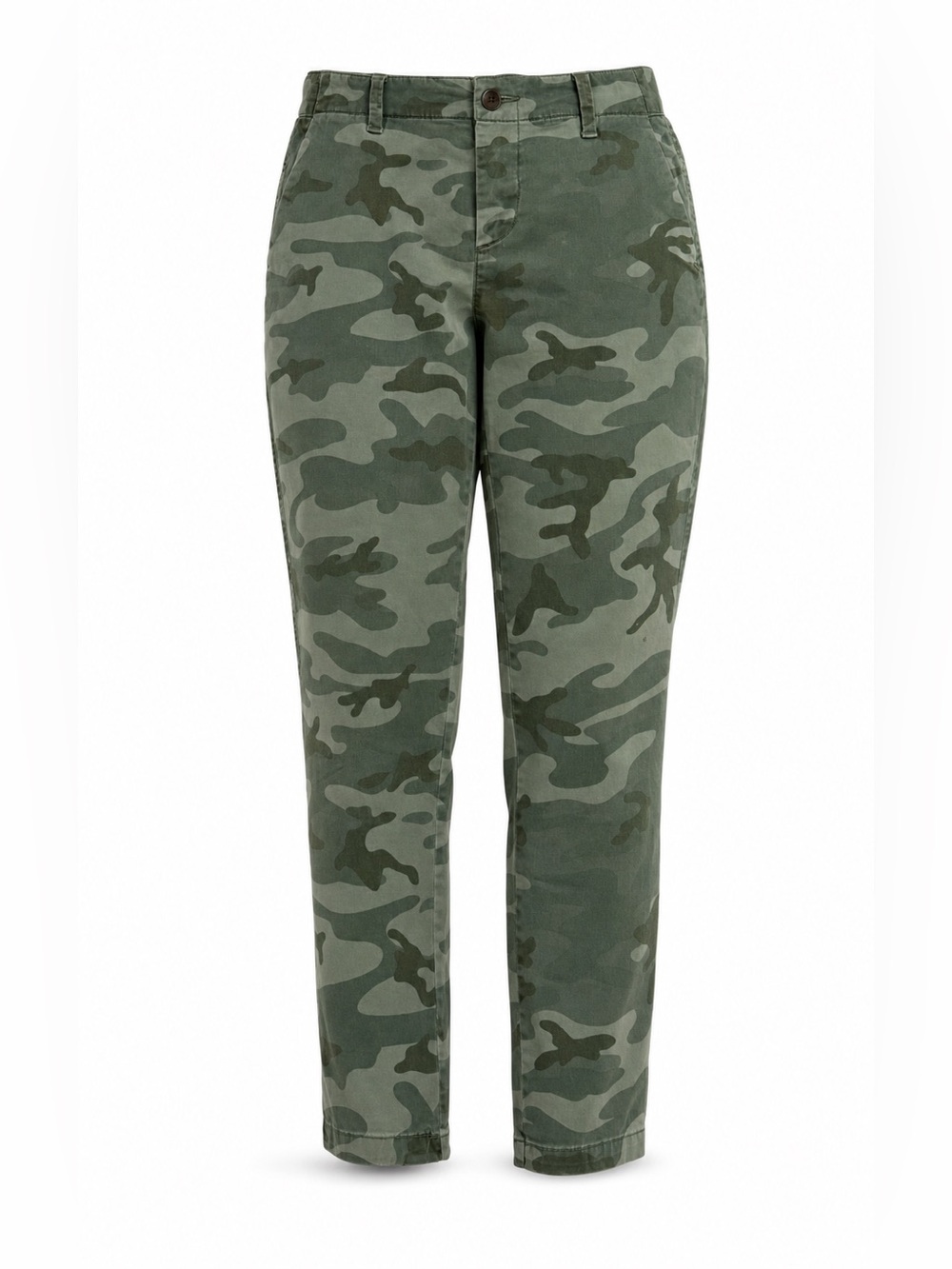 GAP Girlfriend Chino Camo Pants Size 0 Stretch Mid Rise